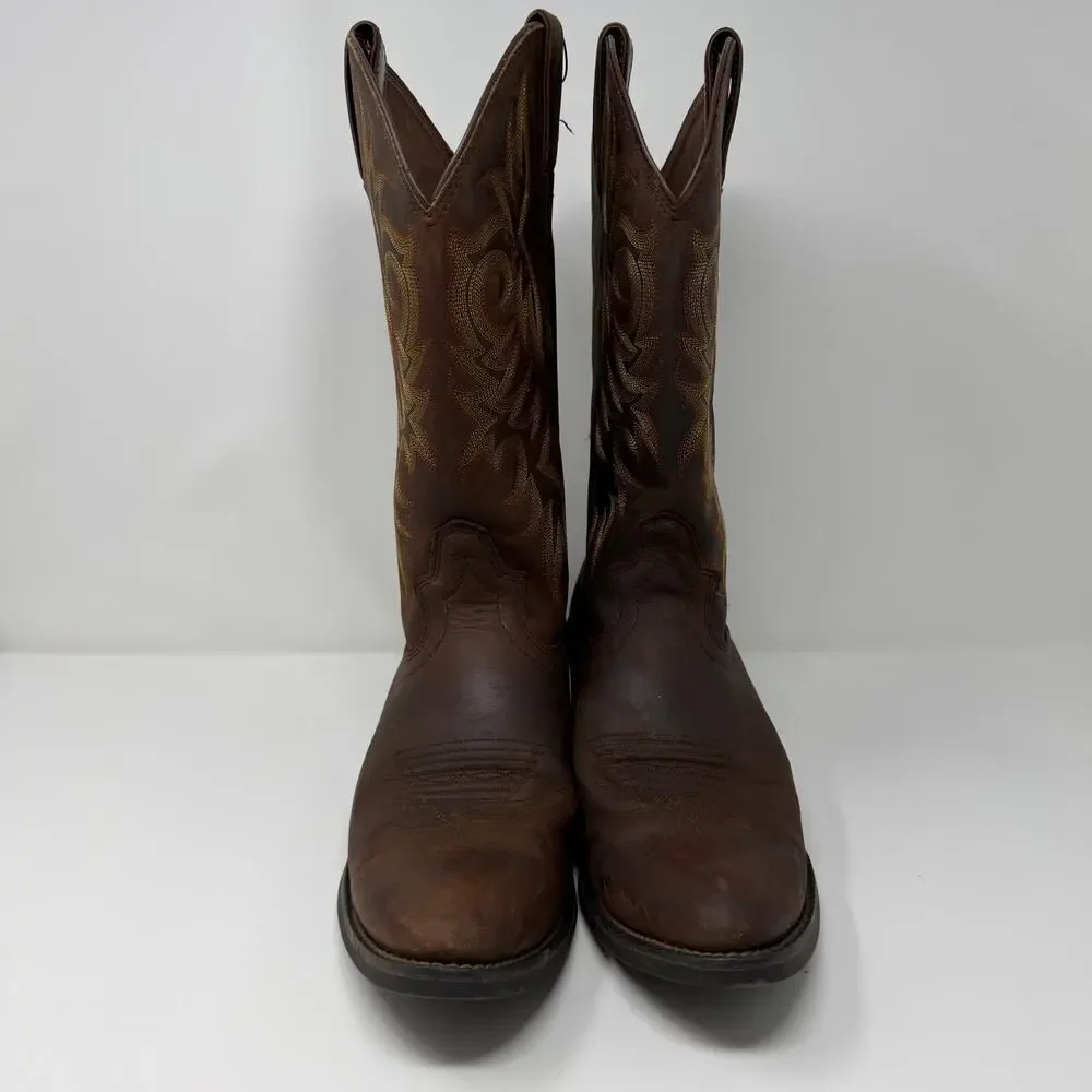 Justin Brown Leather Western Cowboy Boots Men’s 10.5E